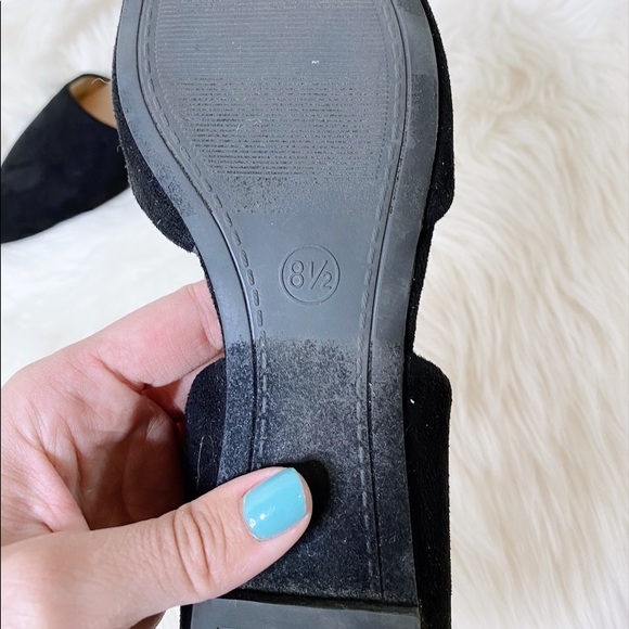 A NEW DAY Suede Black Flat Pointed Spring Flats - Picture 5 of 5